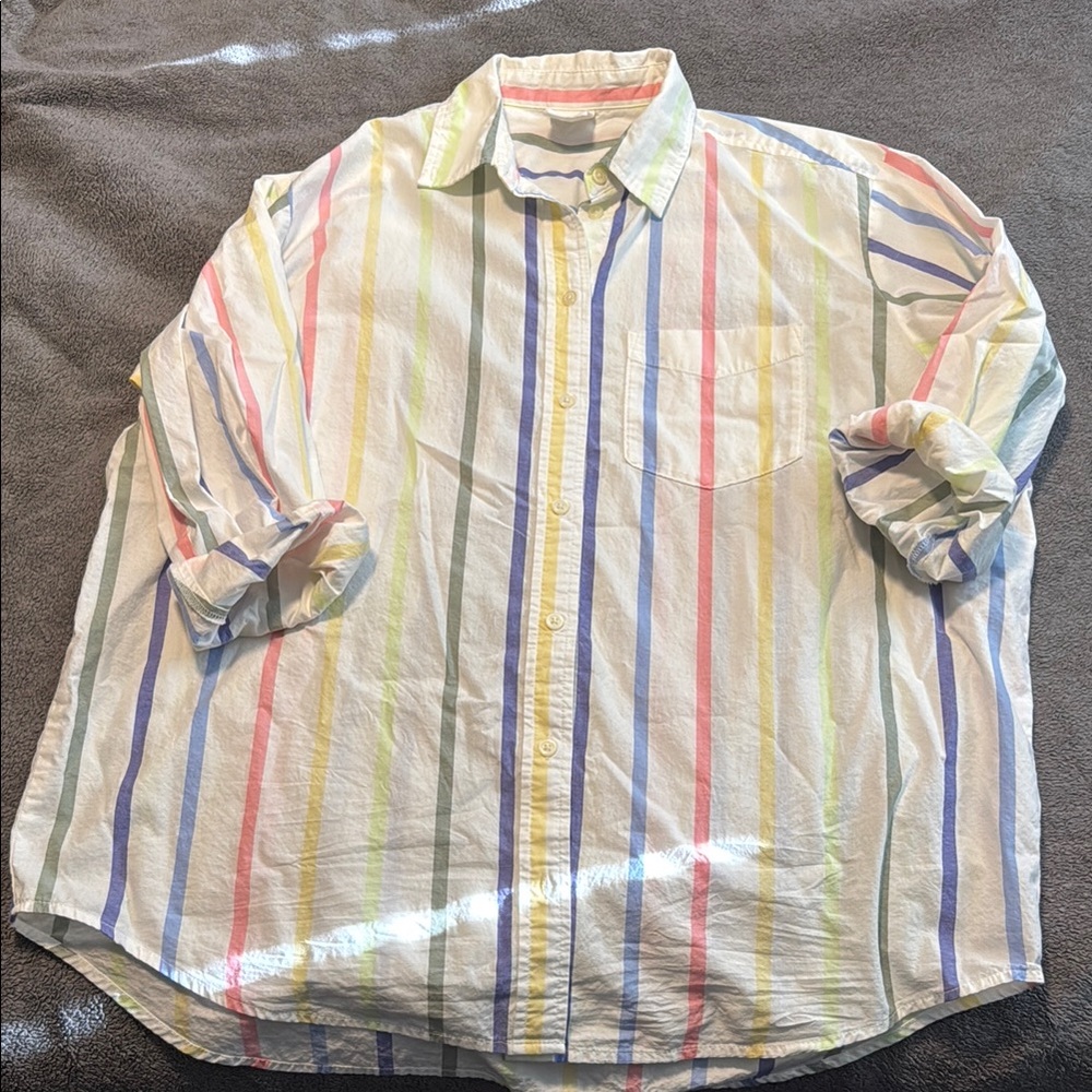 GAP Multicolor Striped Button Down Shirt
